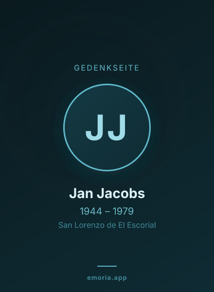 Gedenkportrait von Jan Jacobs