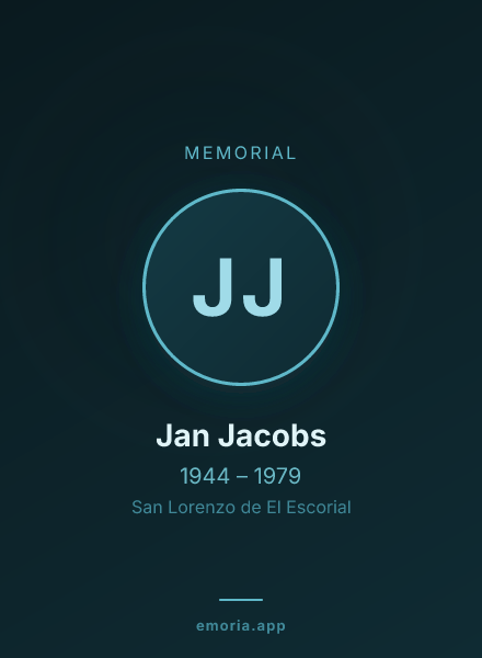 Memorial portrait of Jan Jacobs