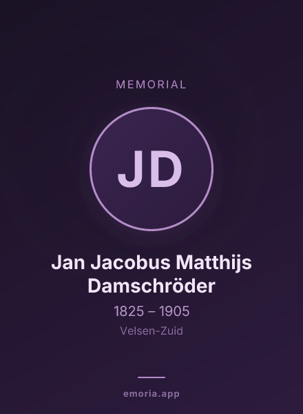 Memorial portrait of Jan Jacobus Matthijs Damschröder