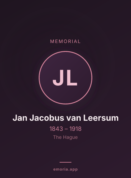 Memorial portrait of Jan Jacobus van Leersum