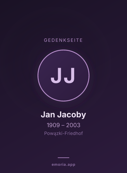 Gedenkportrait von Jan Jacoby