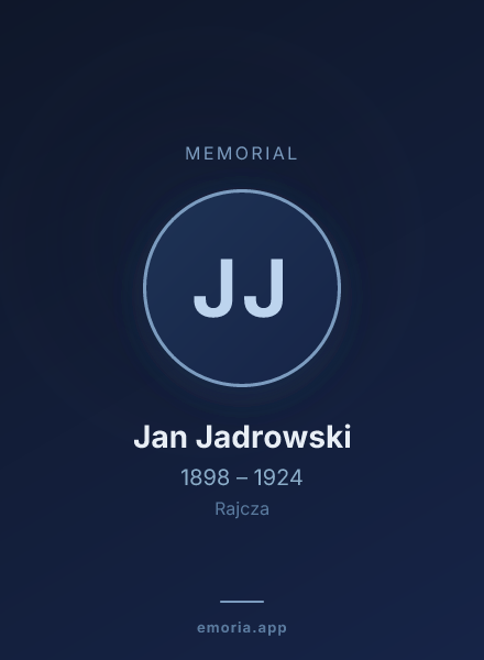 Memorial portrait of Jan Jadrowski