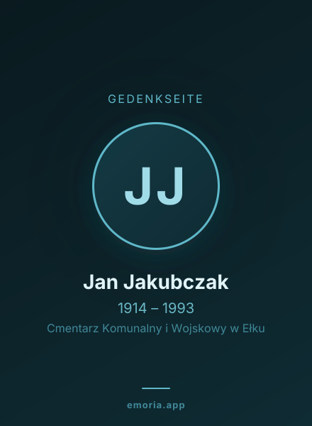 Gedenkportrait von Jan Jakubczak