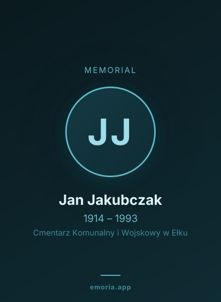 Memorial portrait of Jan Jakubczak