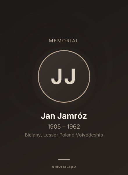 Memorial portrait of Jan Jamróz