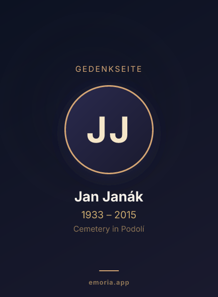 Gedenkportrait von Jan Janák