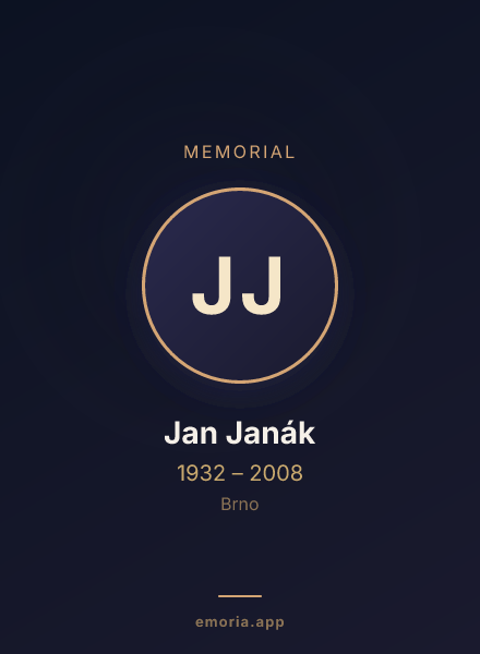 Memorial portrait of Jan Janák