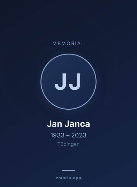 Memorial portrait of Jan Janca