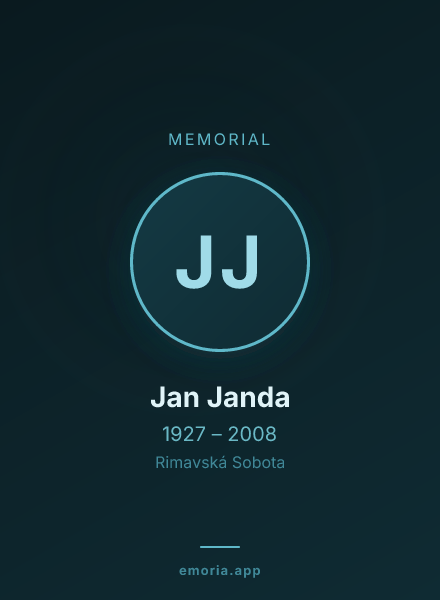 Memorial portrait of Jan Janda
