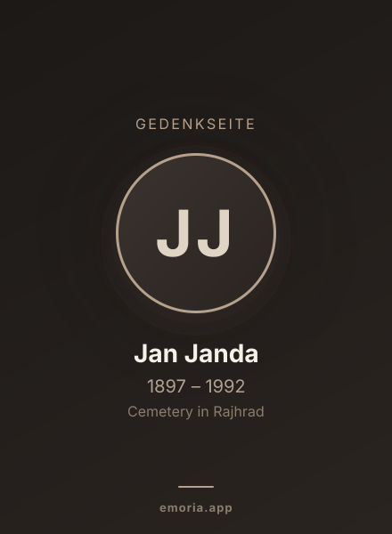 Gedenkportrait von Jan Janda