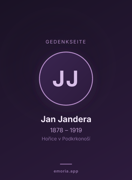 Gedenkportrait von Jan Jandera