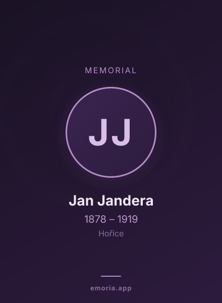 Memorial portrait of Jan Jandera