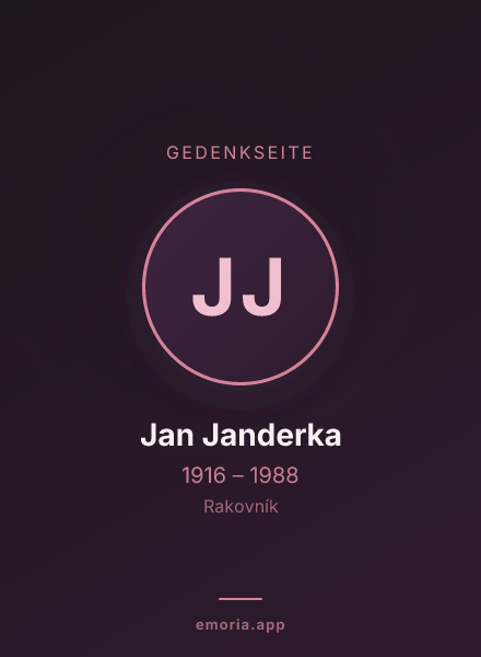 Gedenkportrait von Jan Janderka
