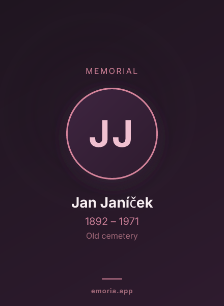 Memorial portrait of Jan Janíček