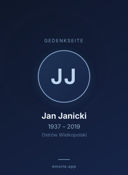 Gedenkportrait von Jan Janicki