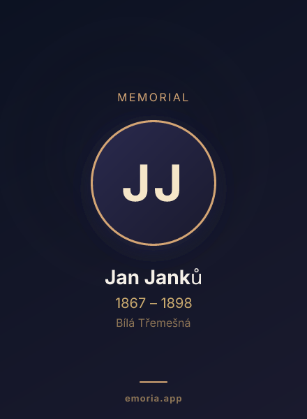 Memorial portrait of Jan Janků