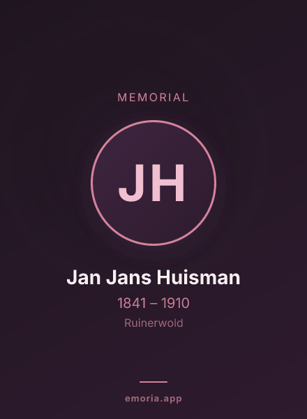 Memorial portrait of Jan Jans Huisman
