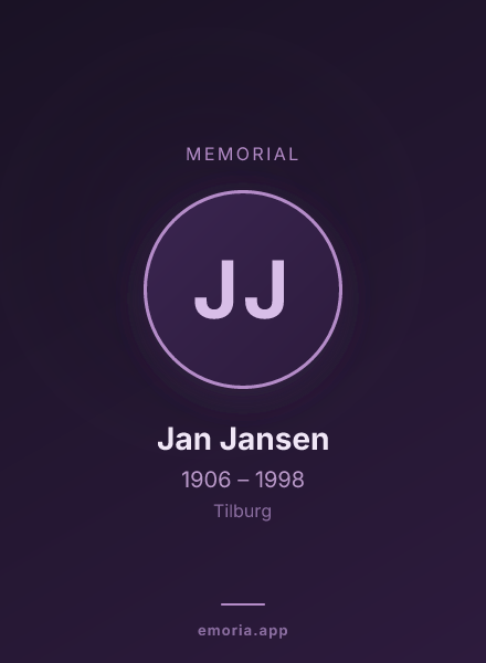 Memorial portrait of Jan Jansen