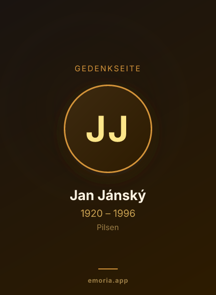 Gedenkportrait von Jan Jánský