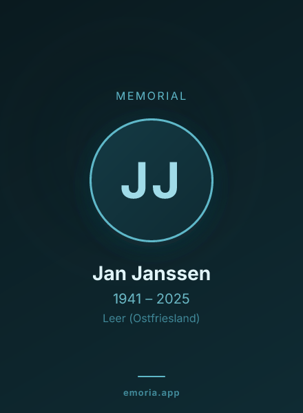 Memorial portrait of Jan Janssen
