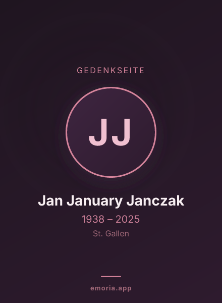 Gedenkportrait von Jan January Janczak