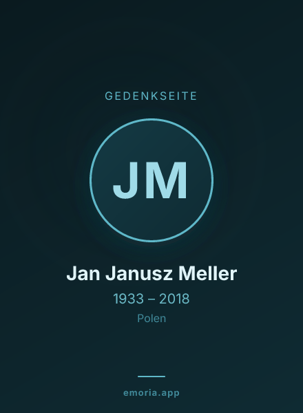 Gedenkportrait von Jan Janusz Meller