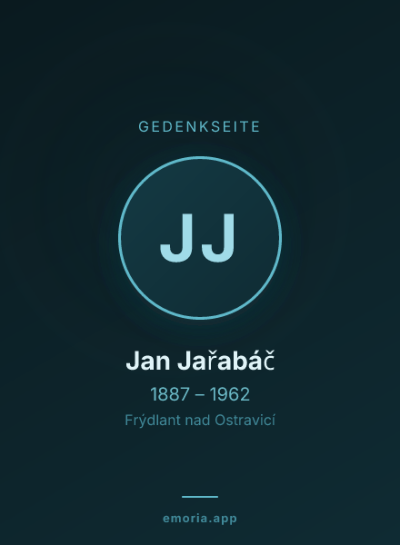 Gedenkportrait von Jan Jařabáč