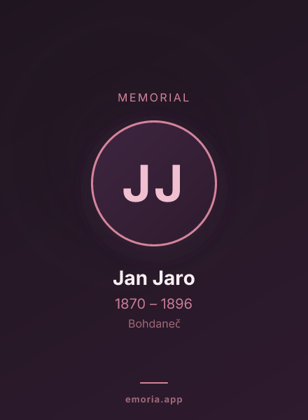 Memorial portrait of Jan Jaro