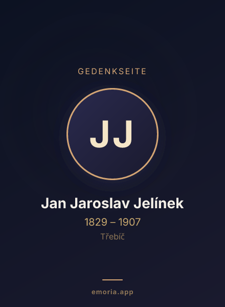Gedenkportrait von Jan Jaroslav Jelínek