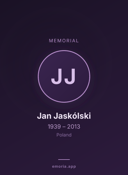 Memorial portrait of Jan Jaskólski
