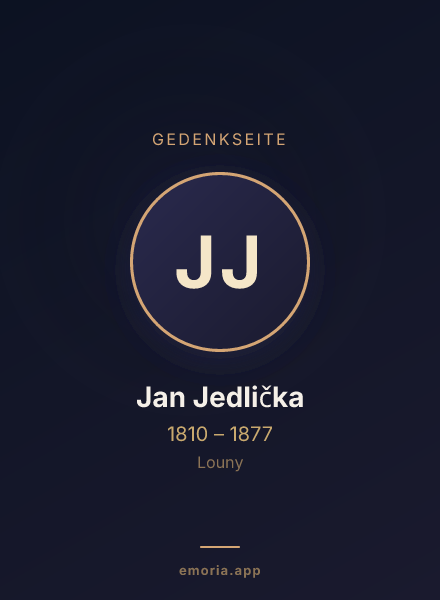 Gedenkportrait von Jan Jedlička
