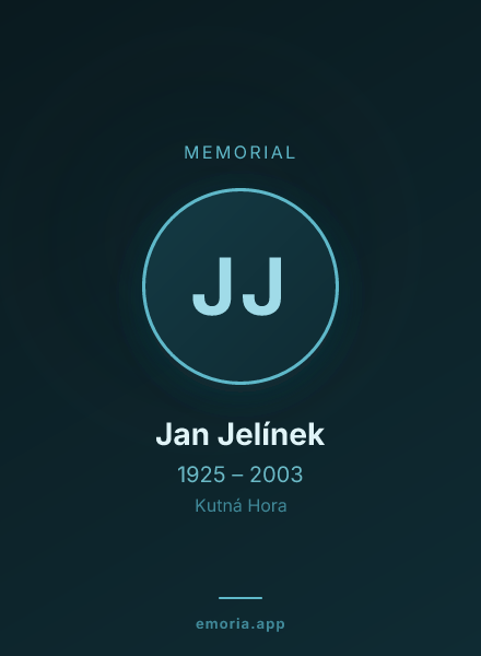 Memorial portrait of Jan Jelínek