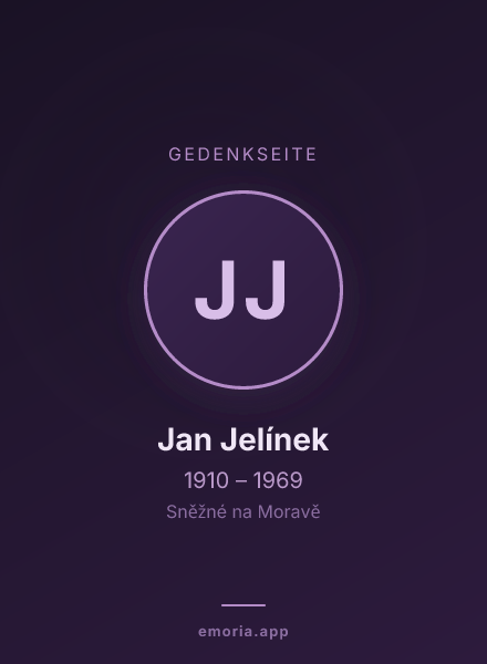 Gedenkportrait von Jan Jelínek