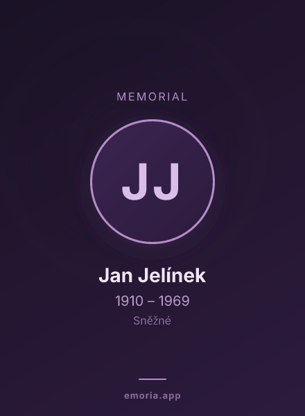Memorial portrait of Jan Jelínek