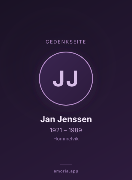 Gedenkportrait von Jan Jenssen