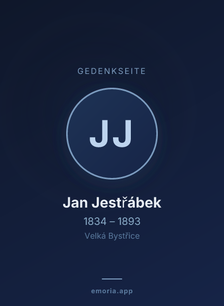 Gedenkportrait von Jan Jestřábek