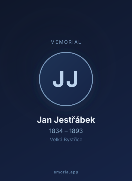 Memorial portrait of Jan Jestřábek