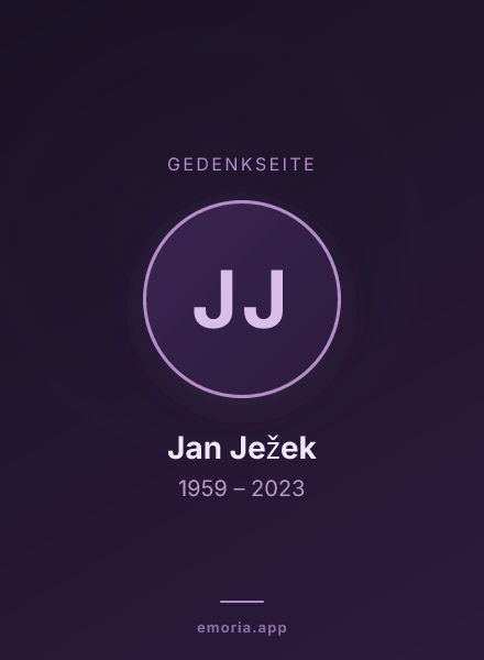 Gedenkportrait von Jan Ježek