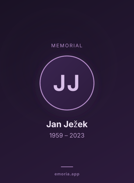 Memorial portrait of Jan Ježek