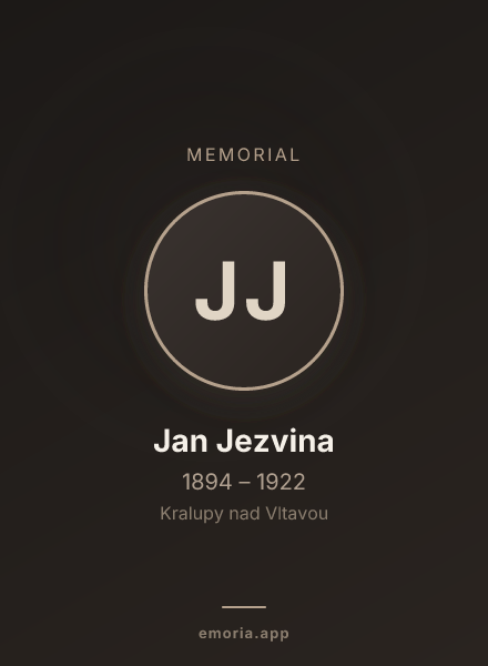 Memorial portrait of Jan Jezvina
