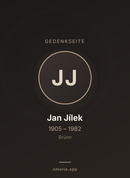 Gedenkportrait von Jan Jílek