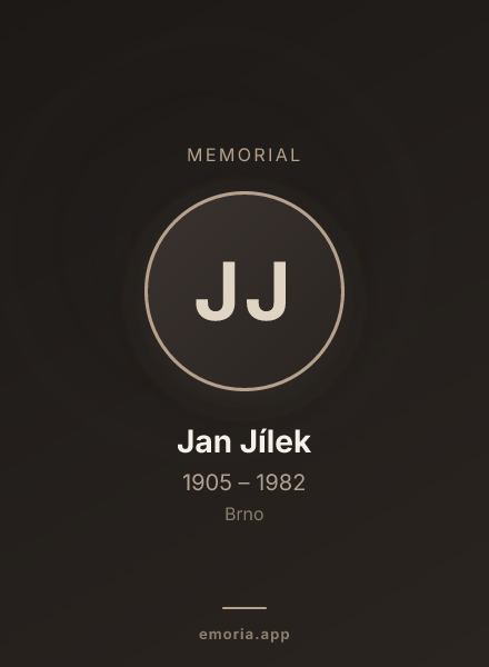 Memorial portrait of Jan Jílek
