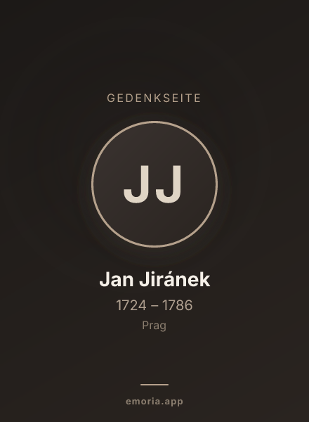 Gedenkportrait von Jan Jiránek
