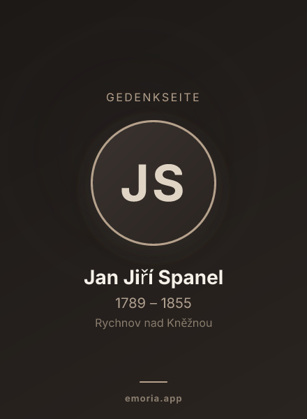 Gedenkportrait von Jan Jiří Spanel