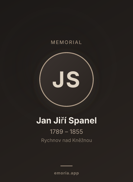 Memorial portrait of Jan Jiří Spanel
