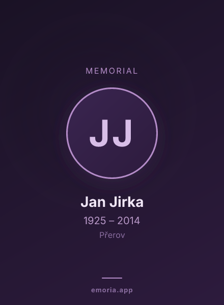 Memorial portrait of Jan Jirka