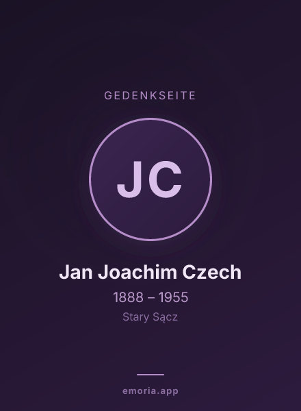 Gedenkportrait von Jan Joachim Czech
