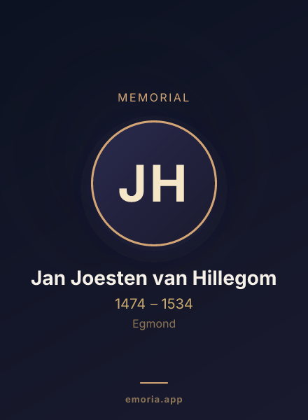Memorial portrait of Jan Joesten van Hillegom