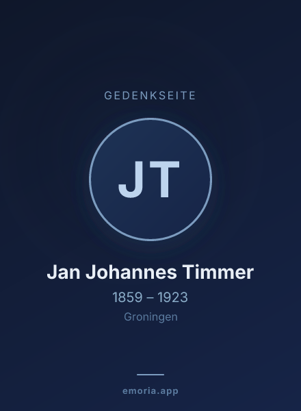 Gedenkportrait von Jan Johannes Timmer