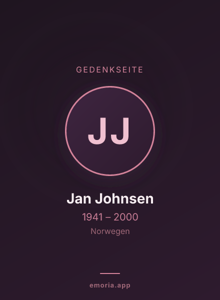 Gedenkportrait von Jan Johnsen